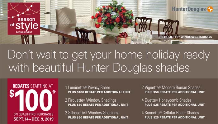 Learn About Great Hunter Douglas Promotion